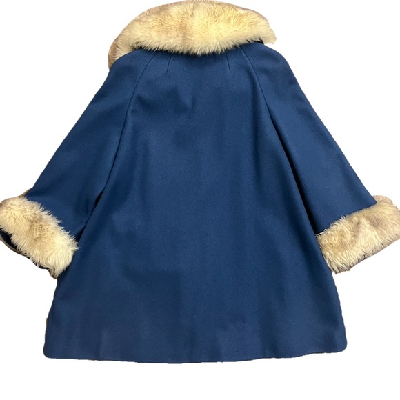 Vintage Country Pacer Pea Coat with Faux Fur - Picture 2 of 5